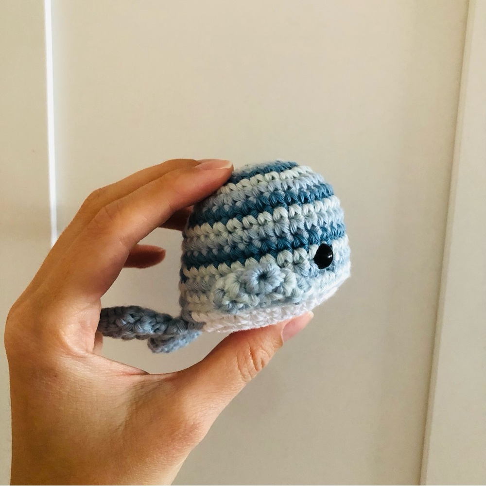 Crochet Whale Amigurumi 100% cotton Toys Handmade Toys Gifts for Kids Blue Whale